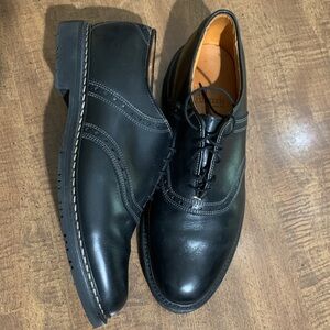 Allen Edmonds Men's Leather Polo Black Saddle Oxford shoes 9